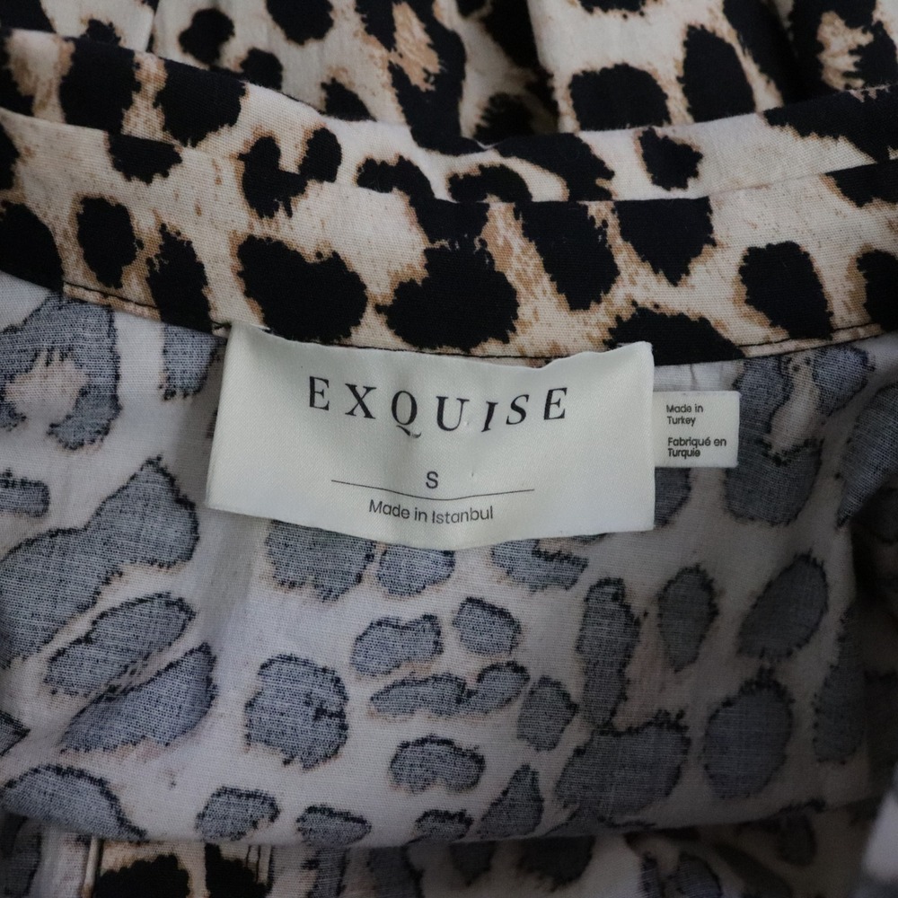 Anthropologie Exquise The Tobie Shirt Dress Small Leopard Print Shirtdress - Picture 10 of 12